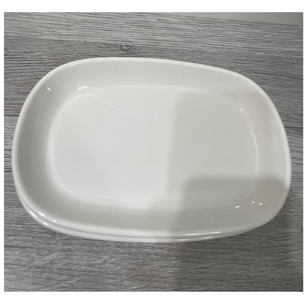 Vintage Eastern Airlines Pfaltzgraff White Oval Dishes 44-CA-0075 Set of 2
